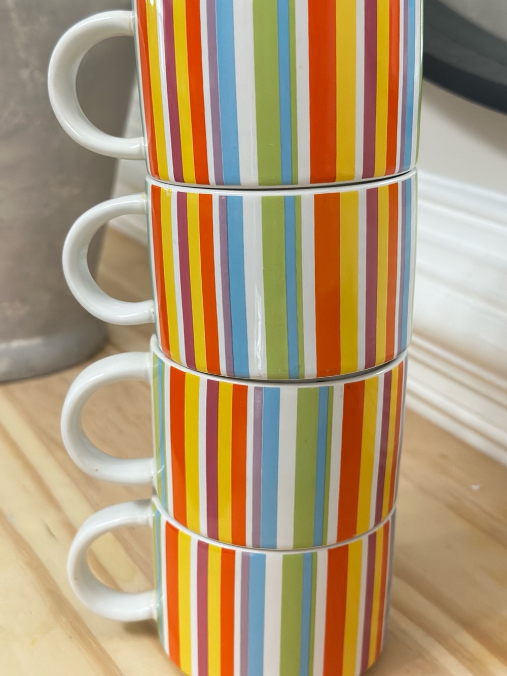 Nostalgic Avon, Rainbow, stripes, retro, ceramic Coffee